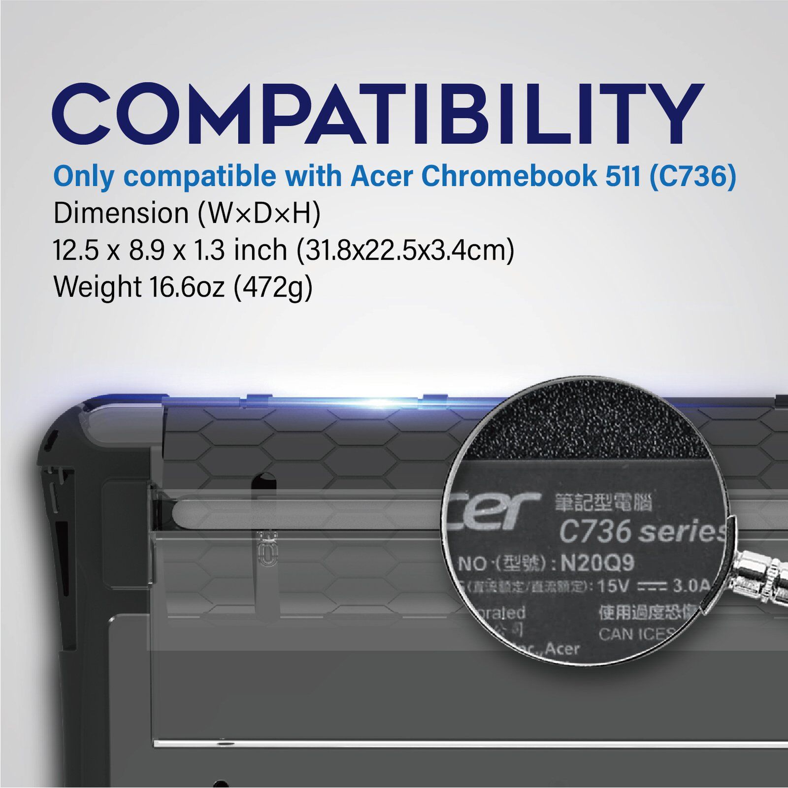 Hexpact 360 Case for Acer 11'' Chromebook 511 C736 - Image 2