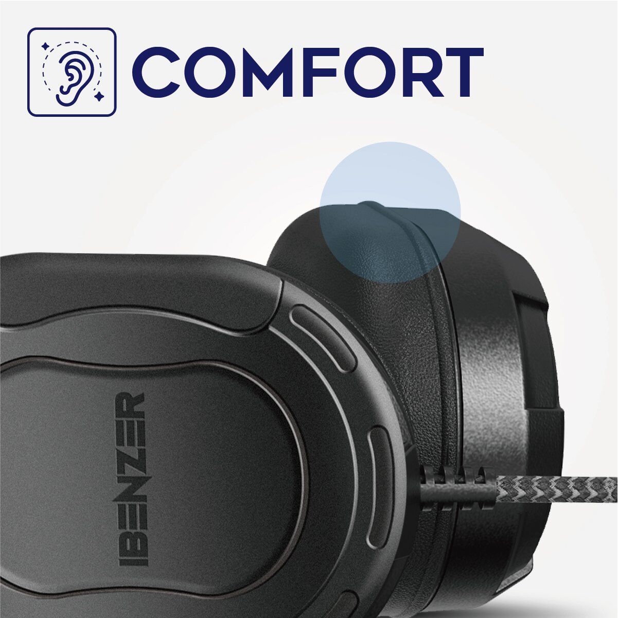 HS01A+A Noise Cancelling Rugged Headset with Integrated Mic and 3.5mm Jack + USB-A Adatper - Image 3