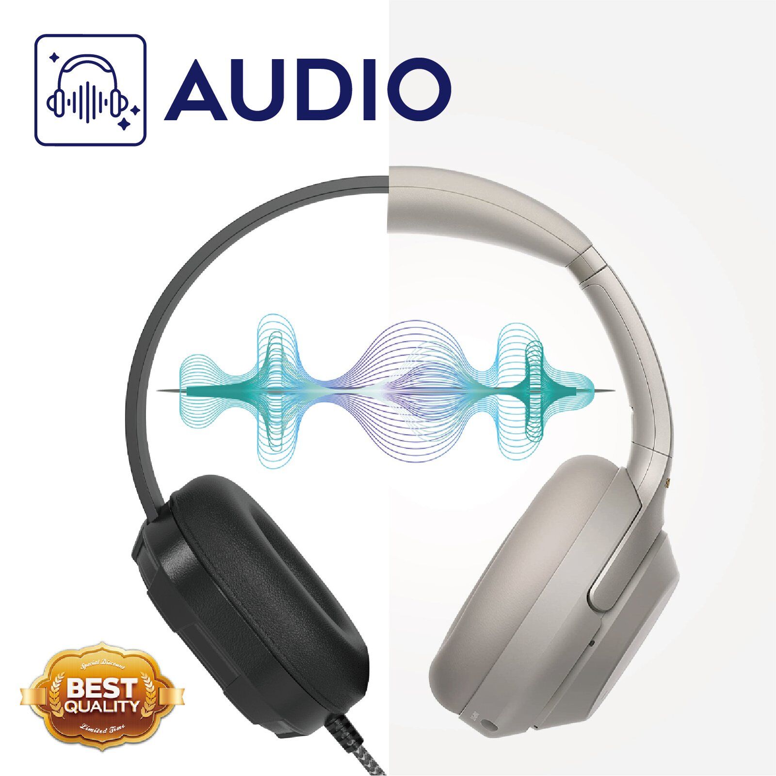 HS01A+A Noise Cancelling Rugged Headset with Integrated Mic and 3.5mm Jack + USB-A Adatper - Image 5