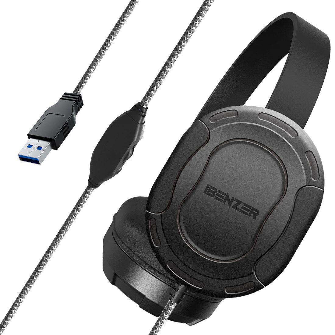 HS01C-A Noise Cancelling Rugged Headphone with Volume Control + USB-A Adatper - Image 6