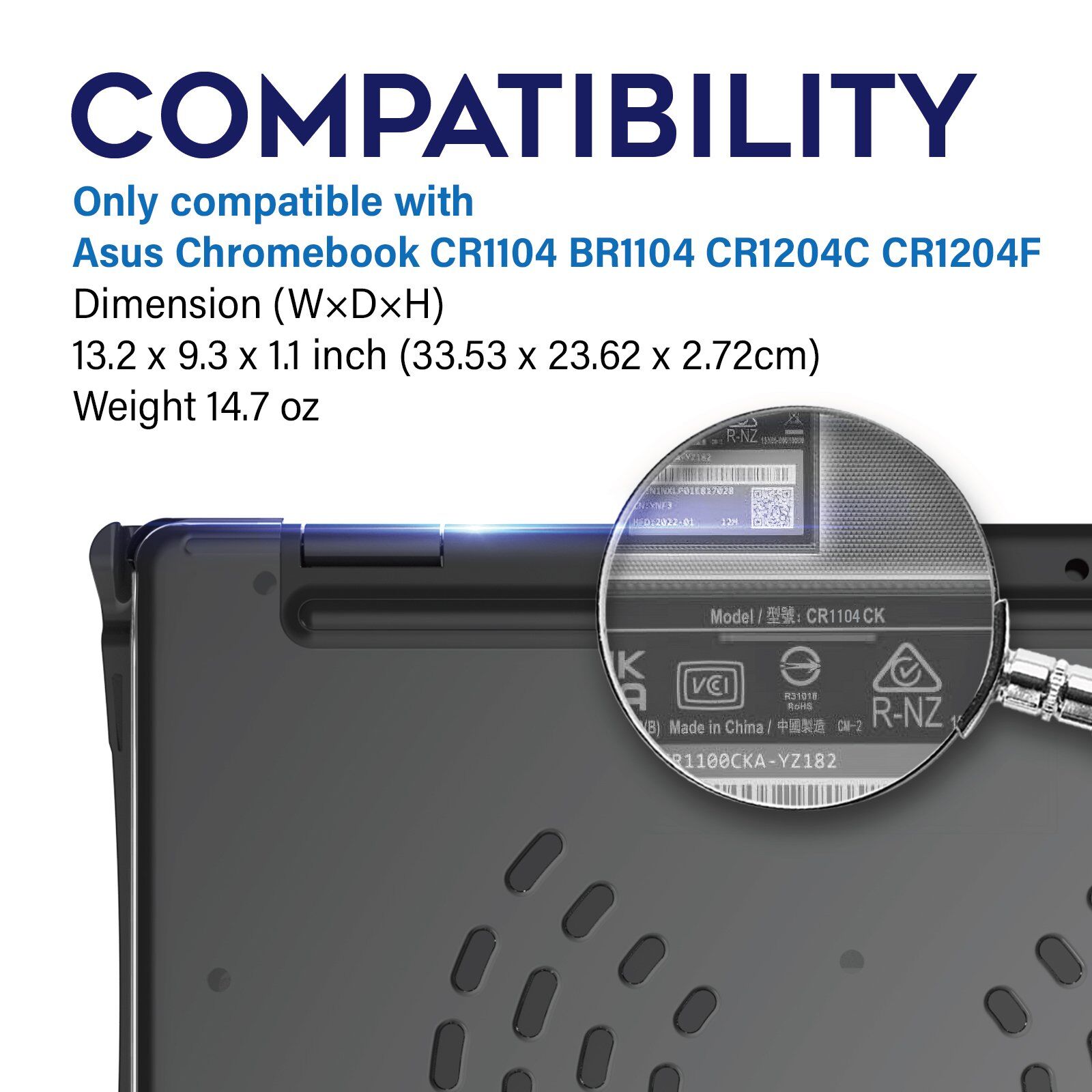 Hexpact Air Case for Asus Chromebook CR1104 BR1104 CZ1104 CR1204 BZ1204 - Image 2