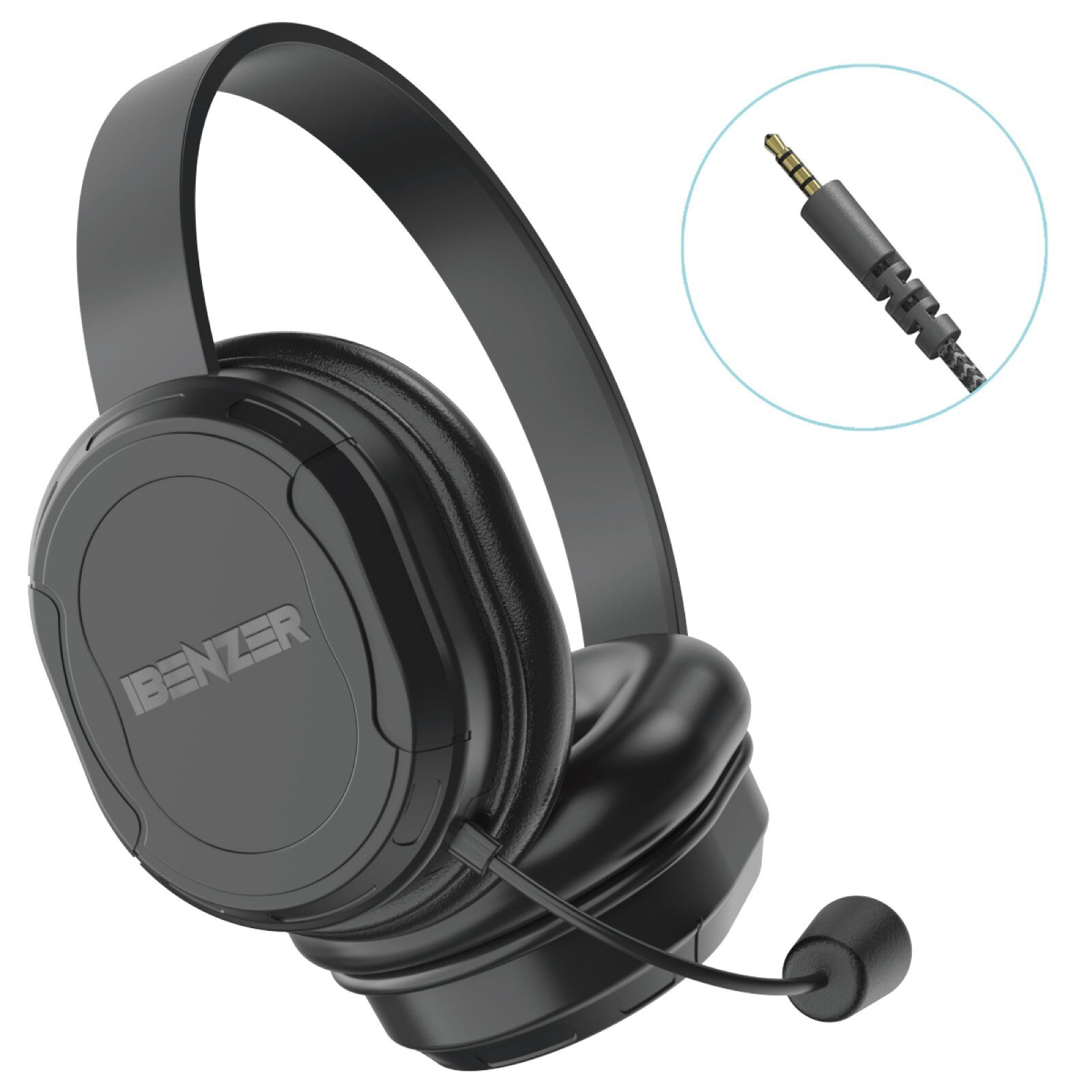HS01B Noise Cancelling Rugged Headset with a Boom Mic and 3.5mm Jack