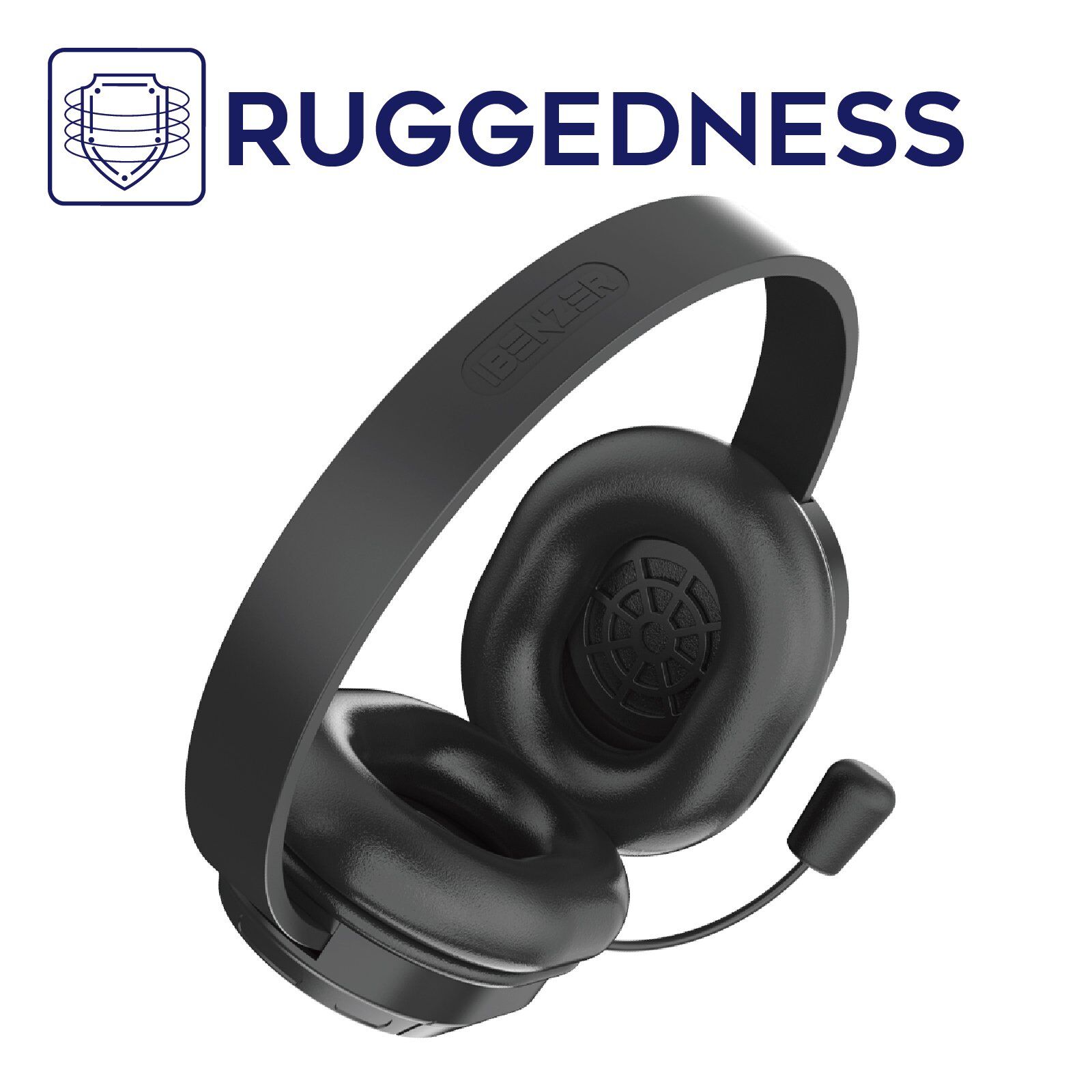 HS01B Noise Cancelling Rugged Headset with a Boom Mic and 3.5mm Jack - Image 5