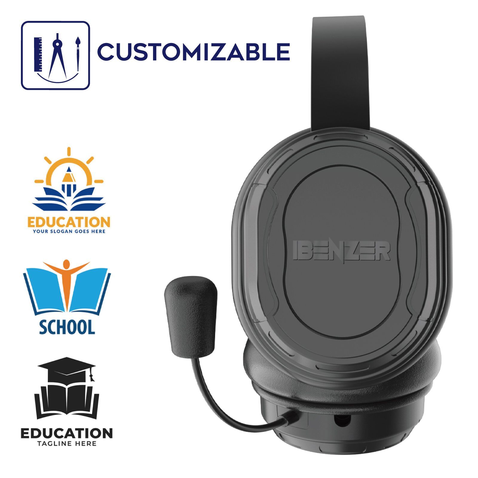 HS01B Noise Cancelling Rugged Headset with a Boom Mic and 3.5mm Jack - Image 8