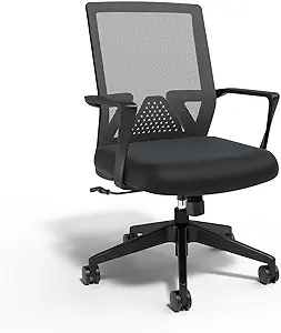 Task Chair with Arms-Standard tilt with adjustable tension, Fixed Armrests