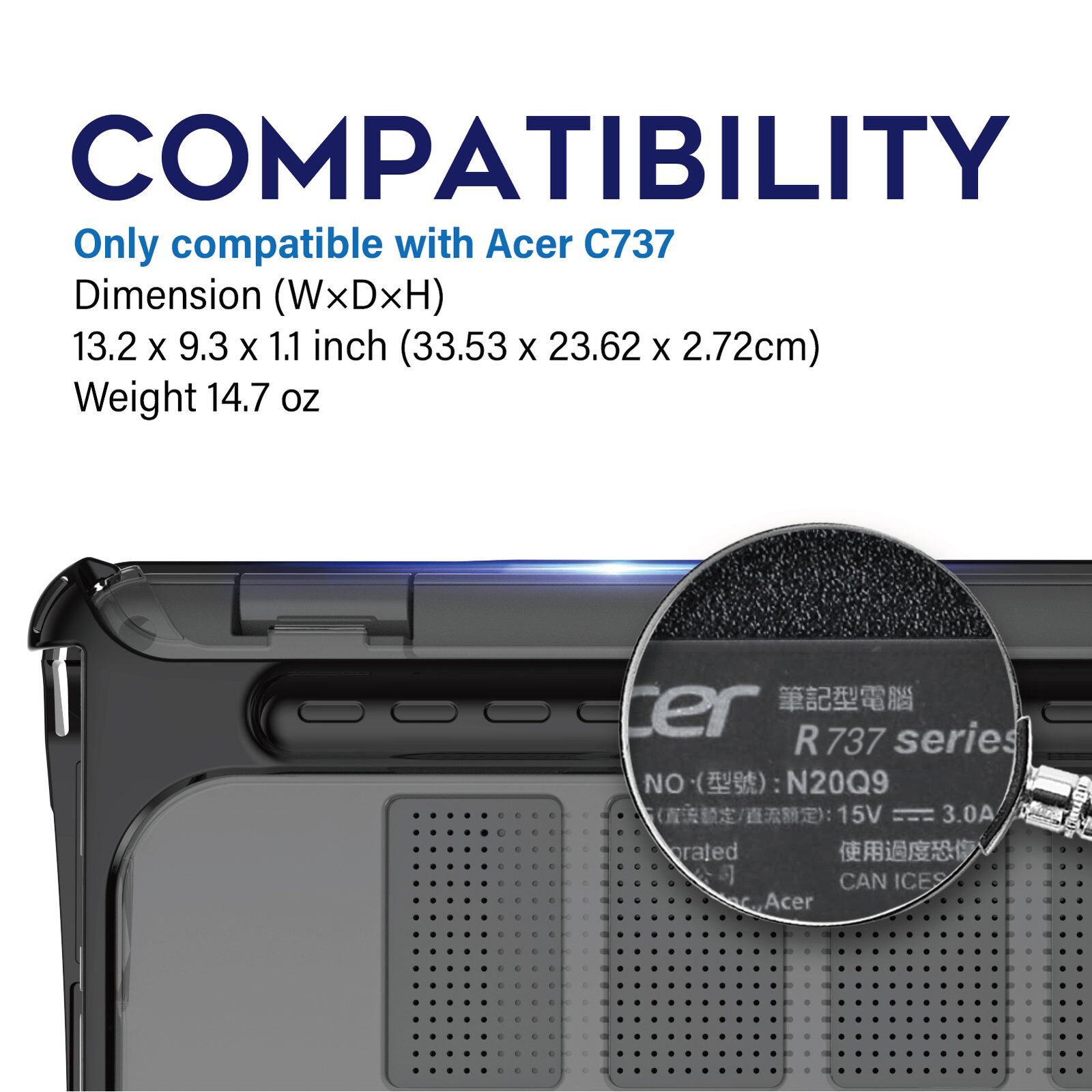 Hexpact SecureLock Case for Acer Chromebook 11'' 511/C737 - Image 2